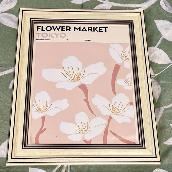 Floral Market Tokyo Art Print in Frame - Picture 1 of 2